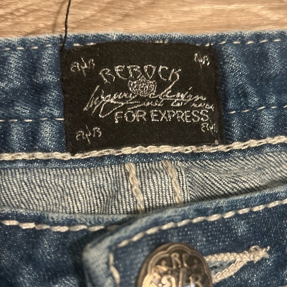 Express Vintage Rerock Skinny Leg Light Denim Women’s Blue Jeans Size 0R - Picture 6 of 13